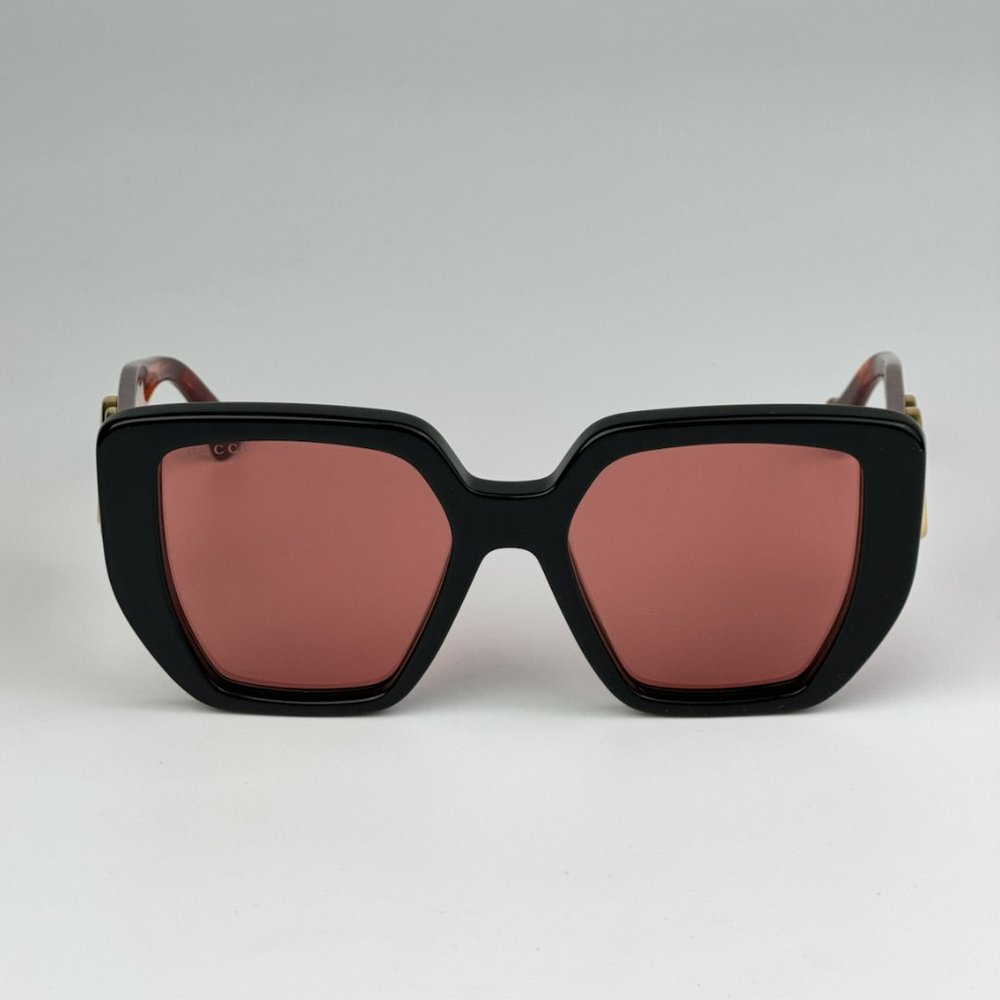 Gucci GG0956S 009 BRAND NEW Sunglasses Black Havana Orange Cat Eye Unisex - Picture 6 of 11